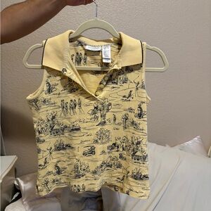 Liz Claiborne Yellow and Black Polo Top